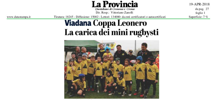 La carica dei mini rugbysti