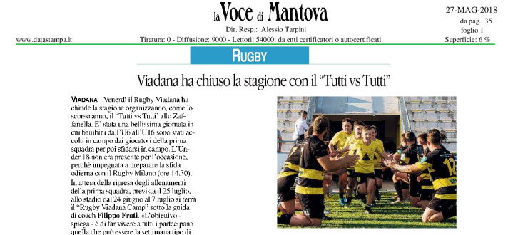 Viadana ha chiuso la stagione con il "Tutti vs Tutti"