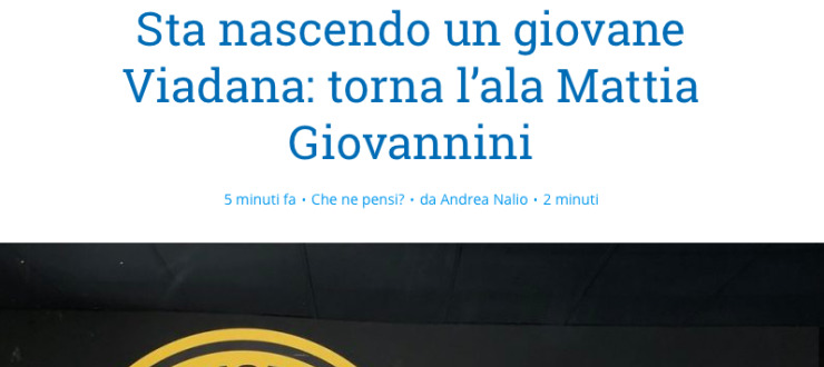 Sta nascendo un giovane Viadana: torna l’ala Mattia Giovannini