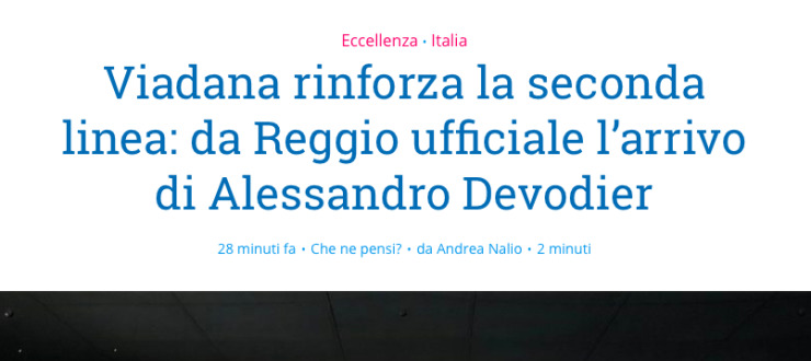 Viadana rinforza la seconda linea: da Reggio ufficiale l’arrivo di Alessandro Devodier