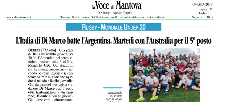 L'Italia di Di Marco batte l'Argentina