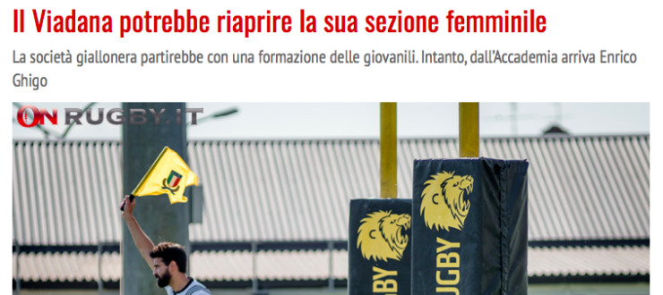 Il Viadana potrebbe riaprire la sua sezione femminile