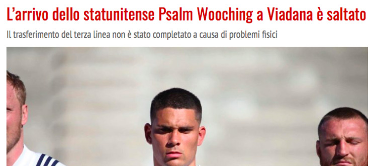 L’arrivo dello statunitense Psalm Wooching a Viadana è saltato