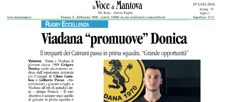 VIADANA "promuove" Donica