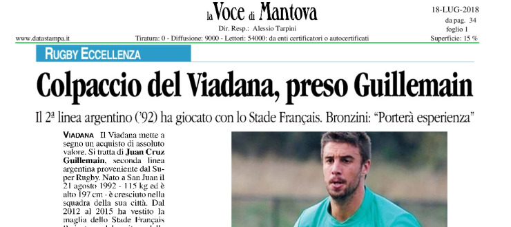 Colpaccio del Viadana, preso Guillemain