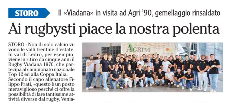 Ai rugbisti piace la nostra polenta