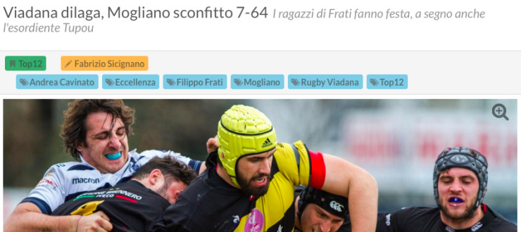 Viadana dilaga, Mogliano sconfitto 7-64