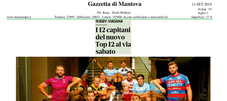 I 12 capitani del nuovo Top12 al via sabato