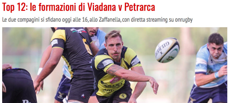 Top 12: le formazioni di Viadana v Petrarca