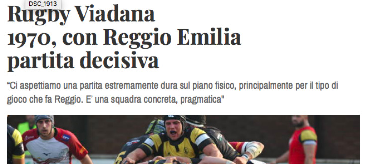 Rugby Viadana 1970, con Reggio Emilia partita decisiva