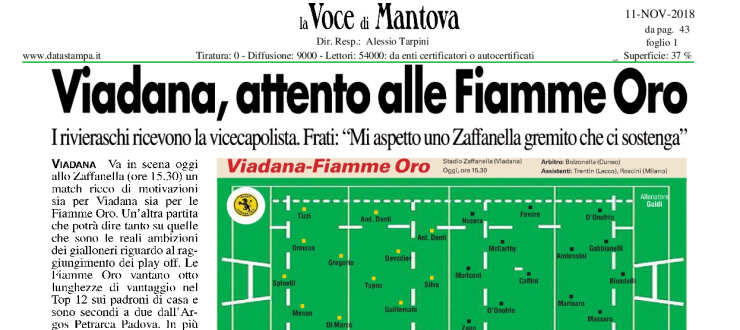 Viadana, attento alle Fiamme Oro