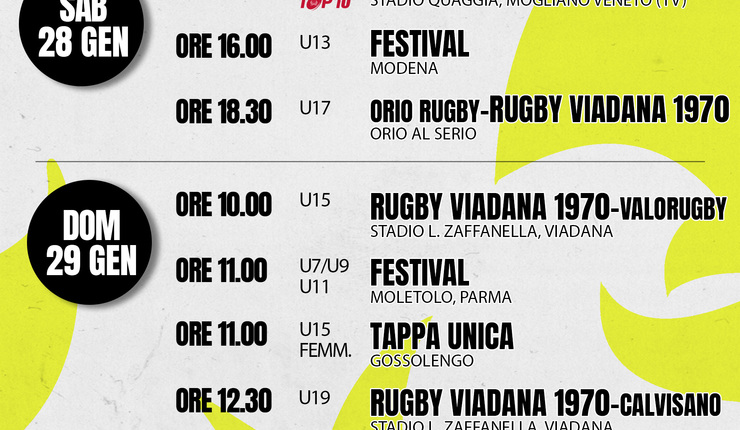 PROSSIME DATE GIALLONERE