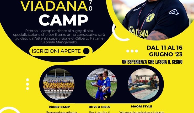 RUGBY VIADANA 1970 CAMP: APERTE LE ISCRIZIONI