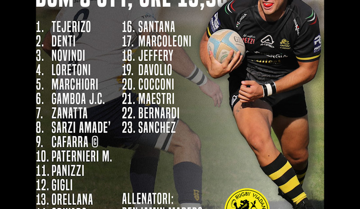 SERIE A: LA FORMAZIONE DEI CAIMANI CHE AFFRONTERÀ IL VILLORBA NELLA PRIMA DI CAMPIONATO 