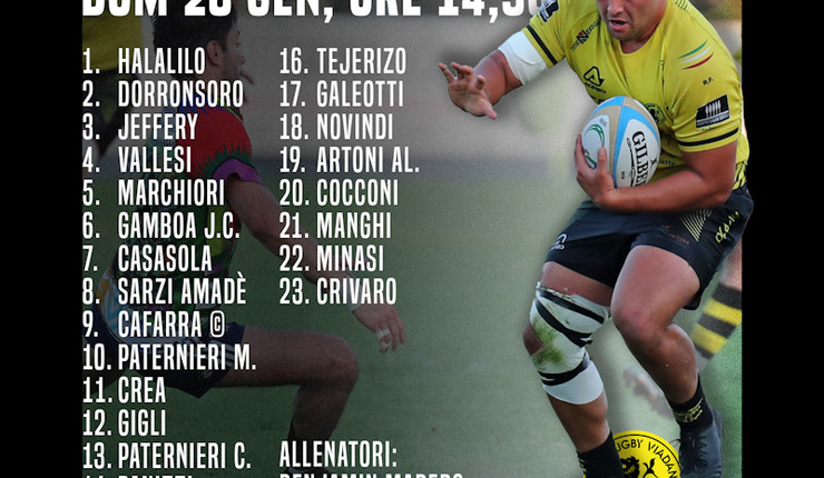 LA FORMAZIONE DEI CAIMANI PER LA TRASFERTA DI VILLORBA