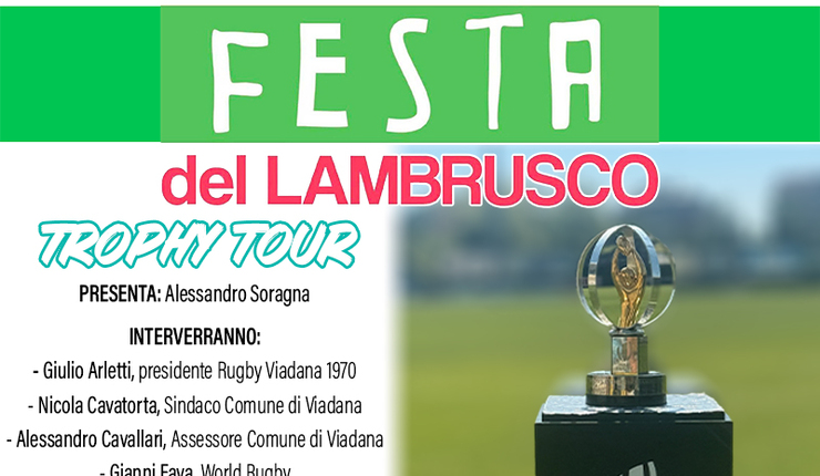 VIADANA ACCENDE I RIFLETTORI SUL WORLD RUGBY U20 CHAMPIONSHIP ALLA FESTA DEL LAMBRUSCO