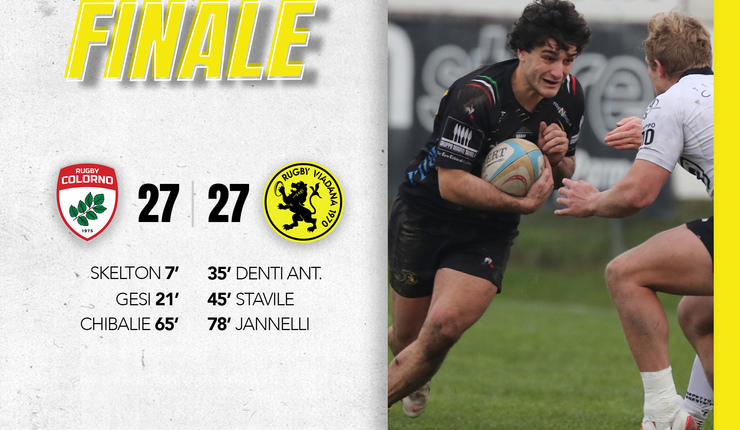 TERMINA IN PARITÀ IL MATCH TRA COLORNO E VIADANA
