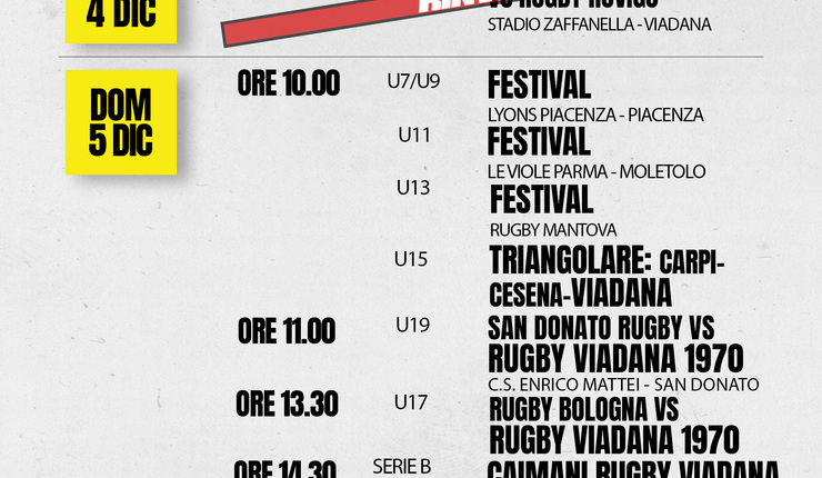 PROSSIME DATE GIALLONERE