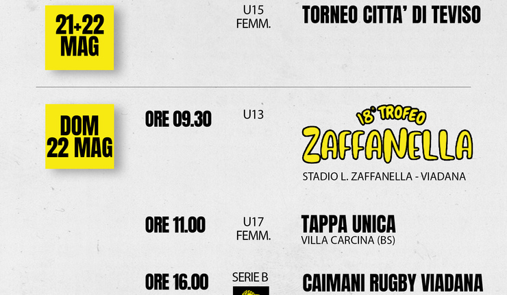 PROSSIME DATE GIALLONERE