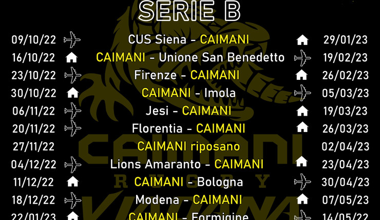 DEFINITO CALENDARIO E STAFF DEI CAIMANI RUGBY VIADANA