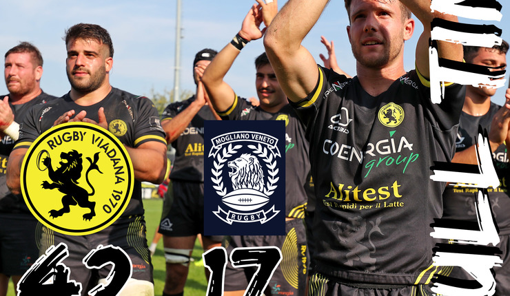 IL RUGBY VIADANA 1970 FA 3 SU 3: MOGLIANO BATTUTO 42-17