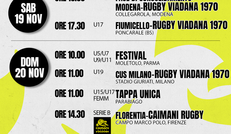 PROSSIME DATE GIALLONERE